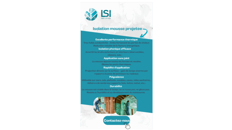Isolation mousse projetée