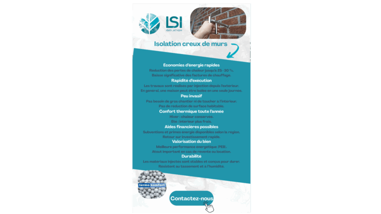 Isolation creux de murs