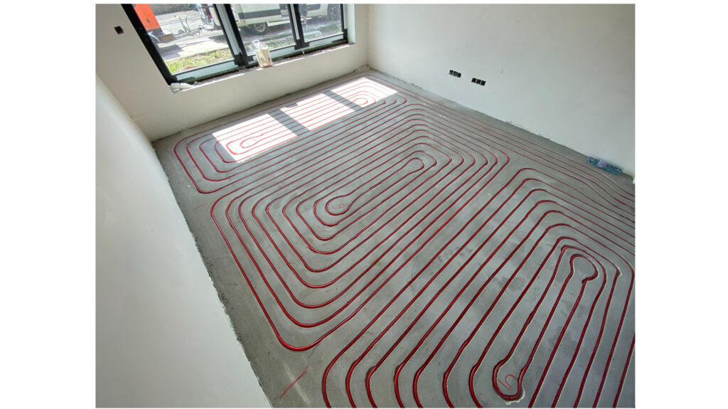 Chauffage sol fraisé dans la chape