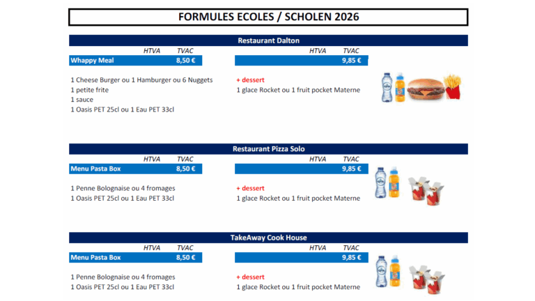 Menus écoles