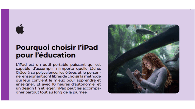 Pourquoi choisir l’iPad pour l’éducation ?