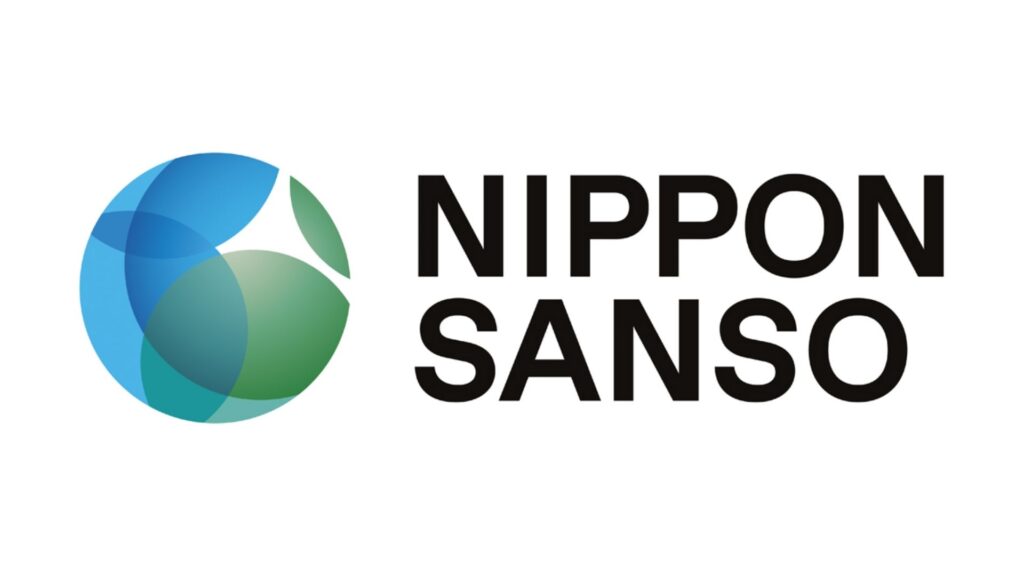 Nippon Sanso-logo met blauwgroen bladmotief