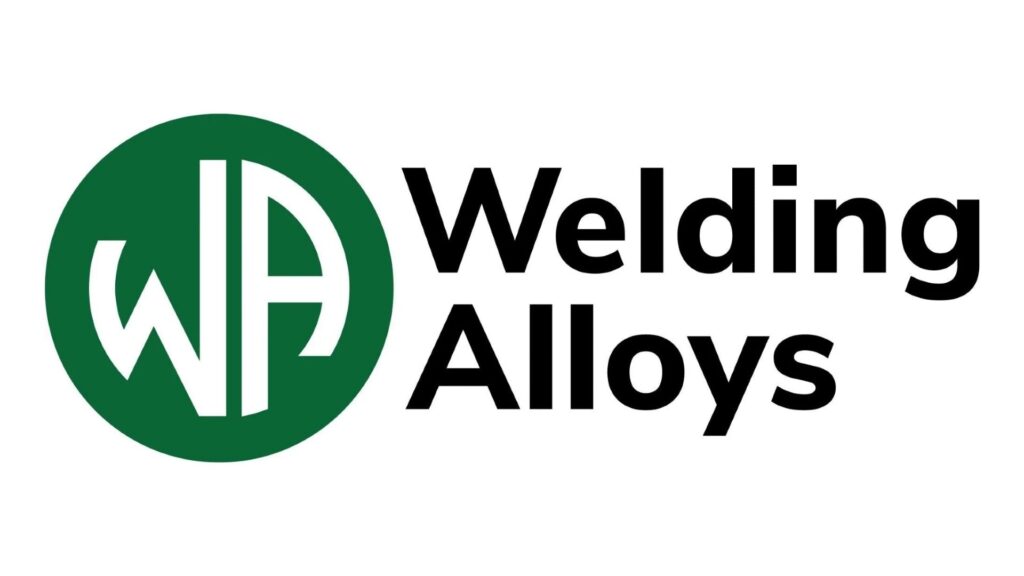 Logo van Welding Alloys met groen rond embleem