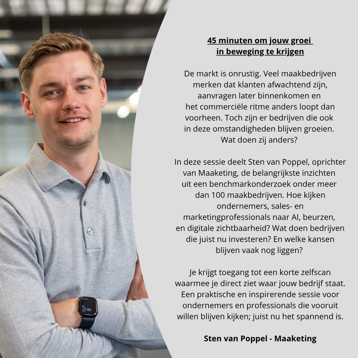 woensdag 8 oktober 13:45u - 14:30u