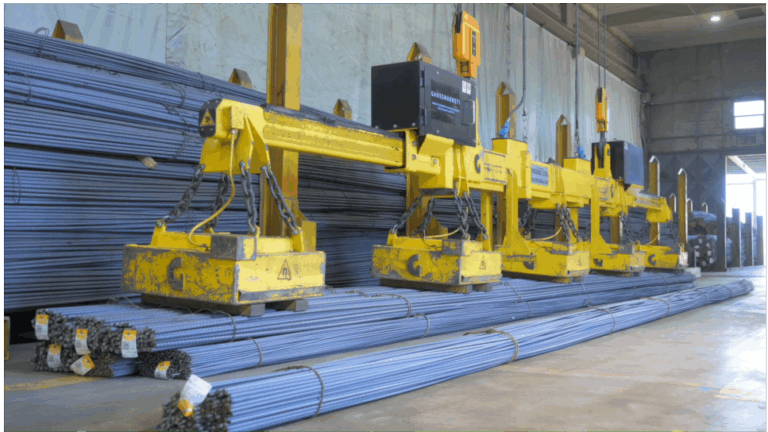 Elektro magnets for bundels and pakkets