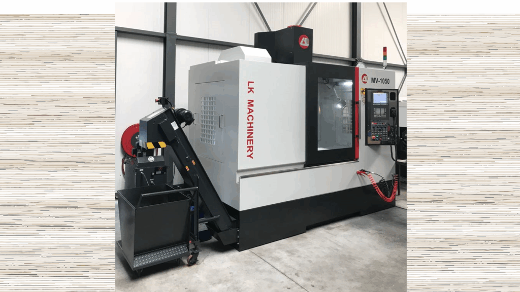 LK Machinery CNC vertikale bewerkingscentra. Mooie lijn van vertikale bewerkingscentra, te beginnen bij de VM-2, oplopend naar de VM-5. Een veel verkocht model betreft de MV-1050. Een compleet bewerkingscentrum met verplaatsingen van 1050 x 600 x 610 mm
