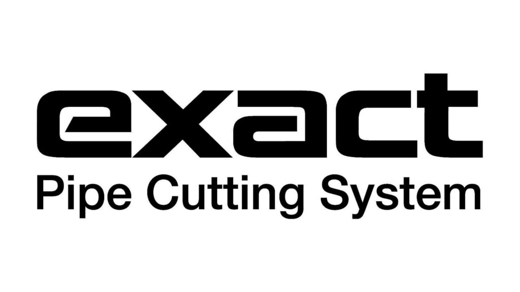 Exact Pipe Cutting System-logo op witte achtergrond