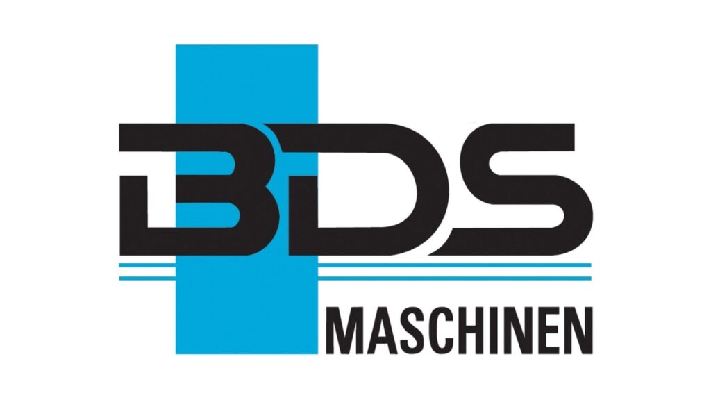 Logo van BDS Maschinen in zwart en blauw