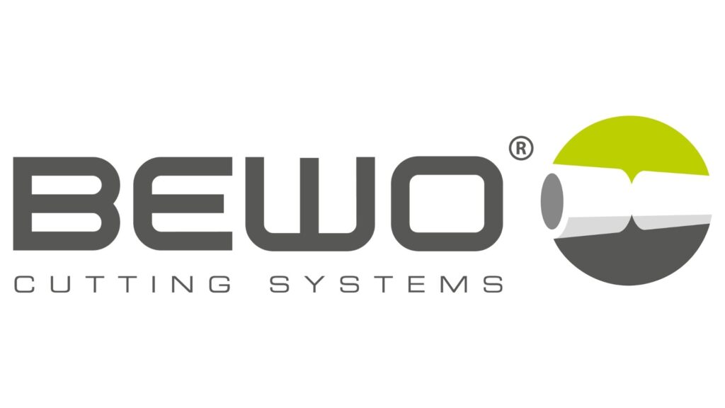 BEWO Cutting Systems-logo met groen-grijs symbool
