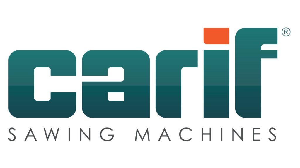 Carif zaagmachines-logo in groen en oranje