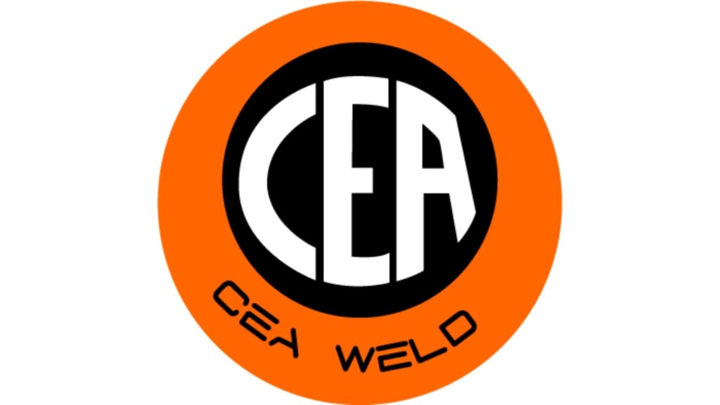 Oranje City Weld-logo met zwart-wit monogram