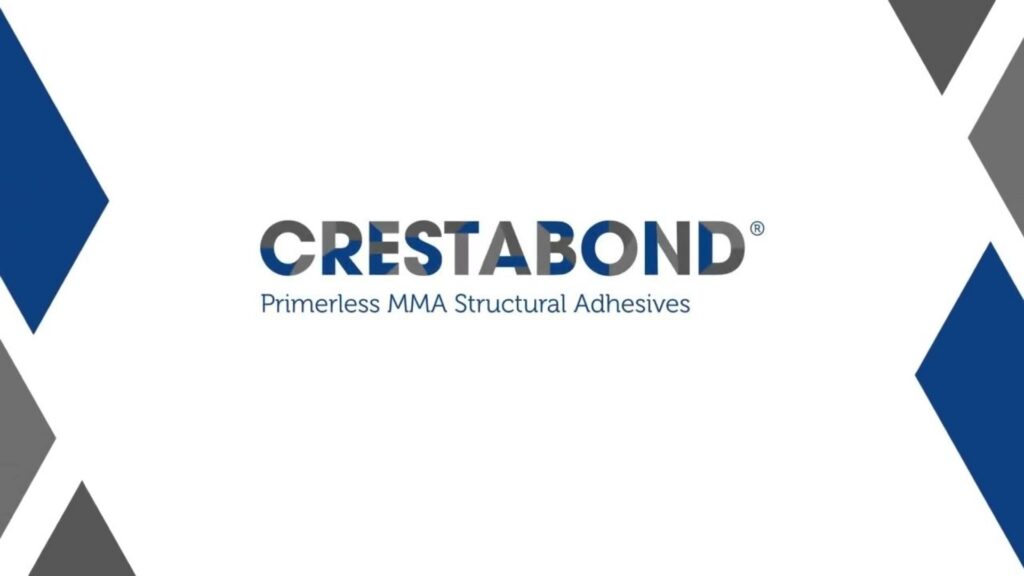 Crestabond-logo voor primerloze MMA-structurele lijmen