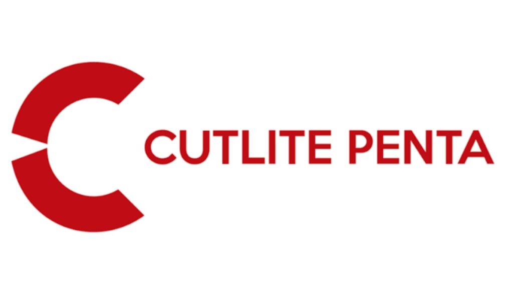 Rood Cutlite Penta-logo op witte achtergrond