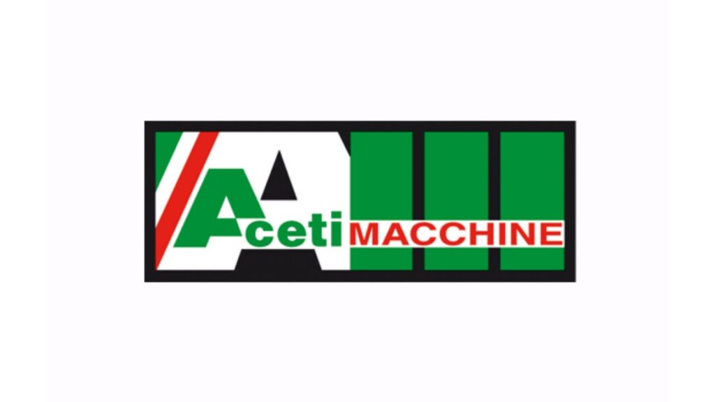 Logo van Aceti Macchine in Italiaanse kleuren