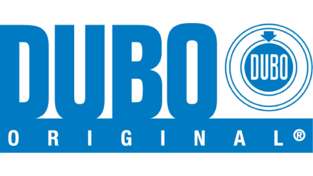 Blauw logo van DUBO Original met cirkelsymbool