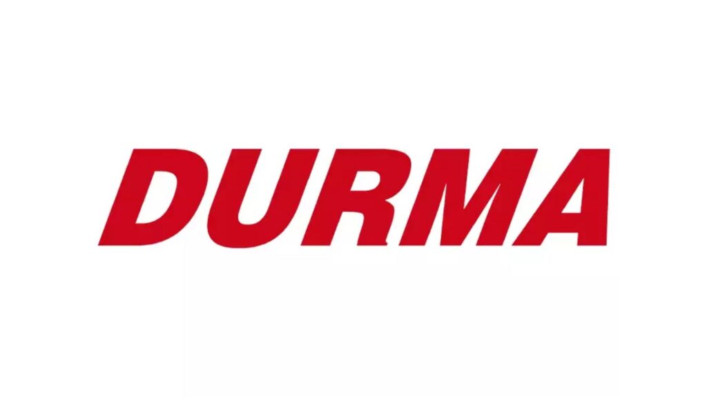 Rood DURMA-logo op witte achtergrond