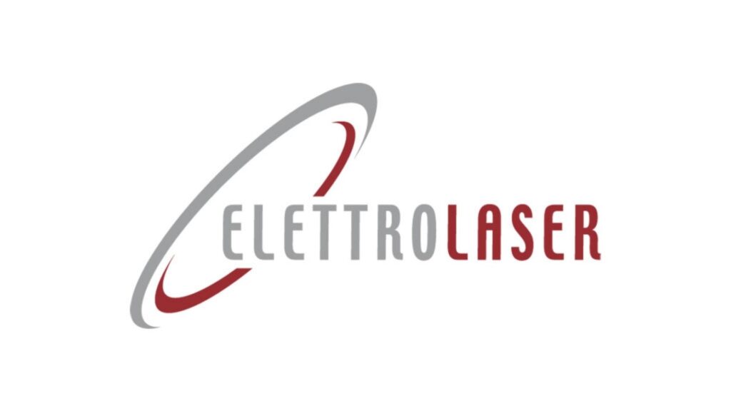 Elettrolaser-logo met grijze en rode swoosh
