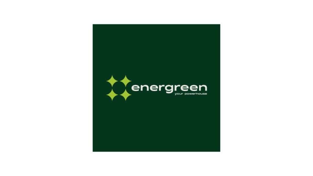 EnergGreen-logo op donkergroene achtergrond