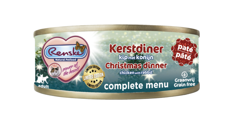 Renske ver bereide maaltijd Kerstdinervoor katten