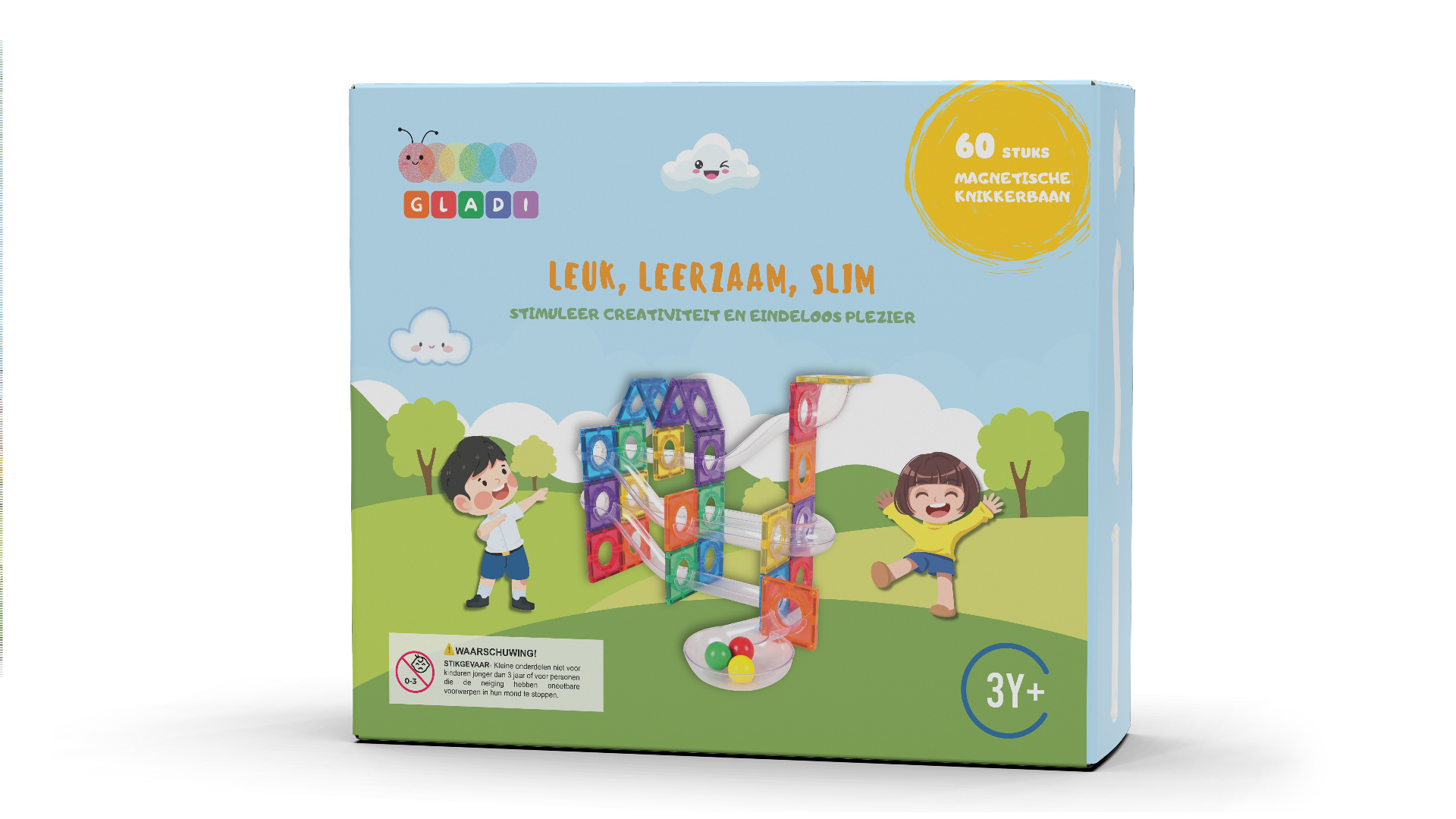 Gladi Tiles 60-Delige Knikkerbaan