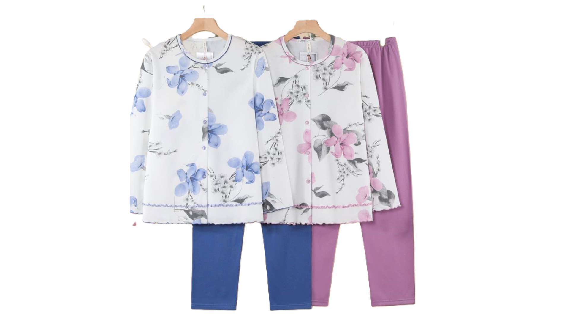 Luxe flanel gevoerde dames pyjama