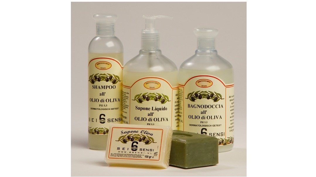 Italiaanse olijfzeep: stukken zeep, bad & douche, vloeibare zeep en shampoo