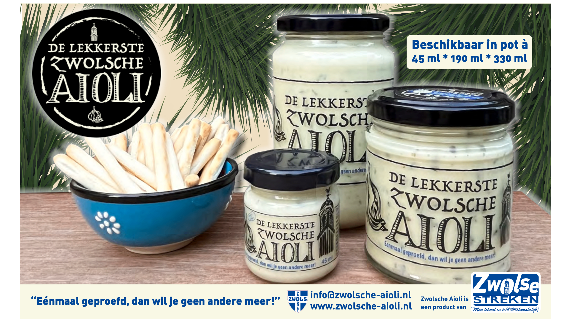 De lekkerste Zwolsche Aioli! Kom hem proeven en inslaan met dikke korting!