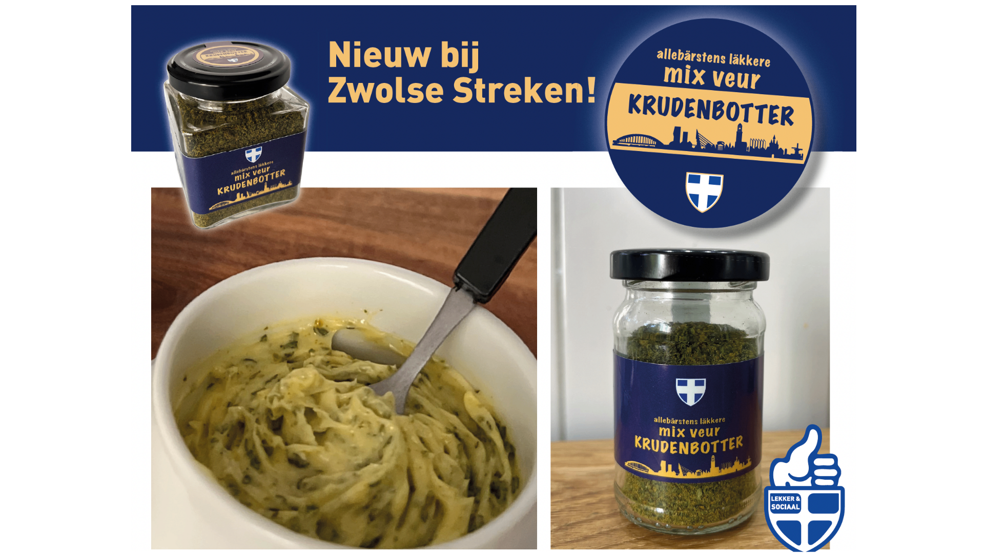Onze allebärstens läkkere kruidenbotermix is zo lekker, je blijft ervan eten! Gevuld in Zwolle door mensen met afstand tot arbeidsmarkt