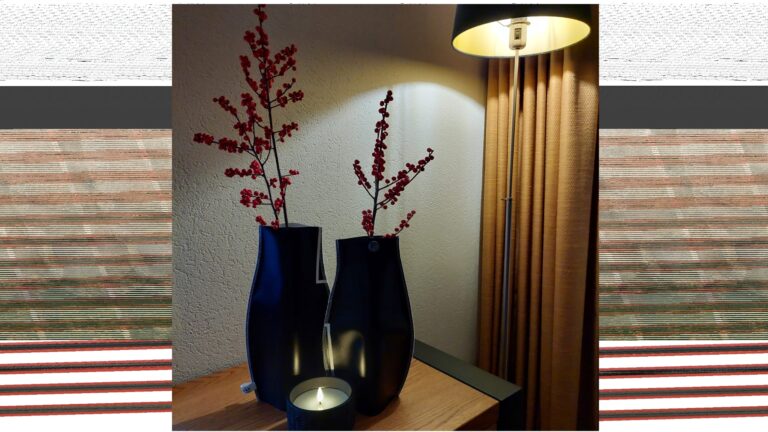 Vazen van banner, deken, tafelkleed