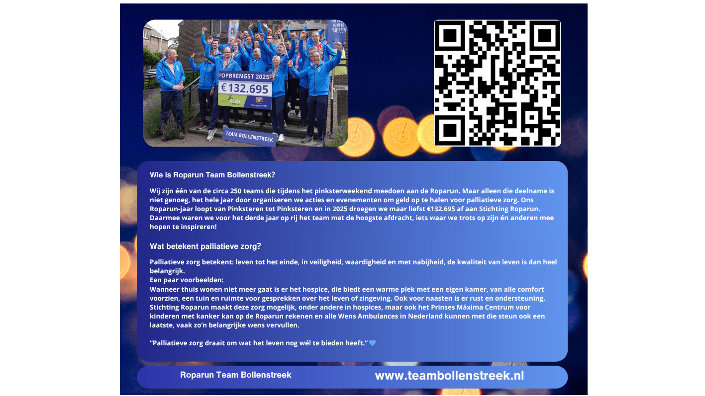 Wie is Roparun Team Bollenstreek