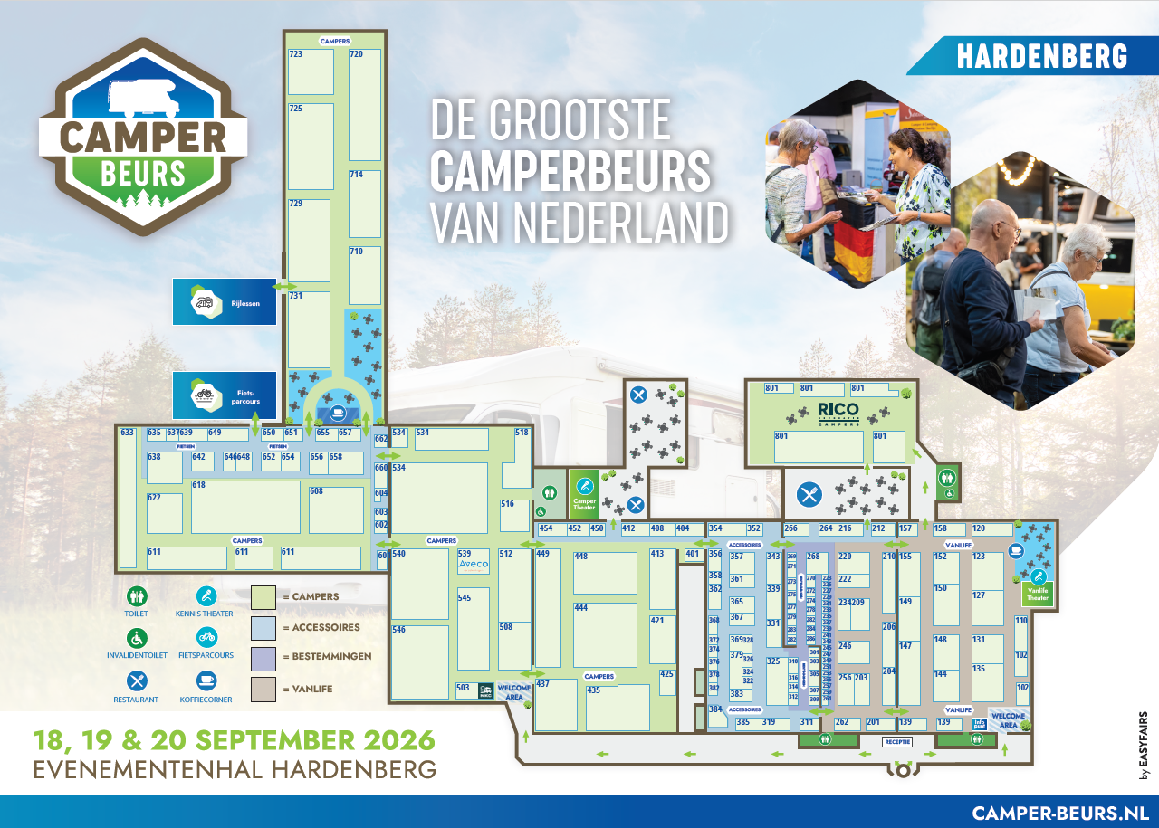 Plattegrond camperbeurs hardenberg 2026
