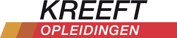 Kreeft Opleidingen logo met rood-oranje balk