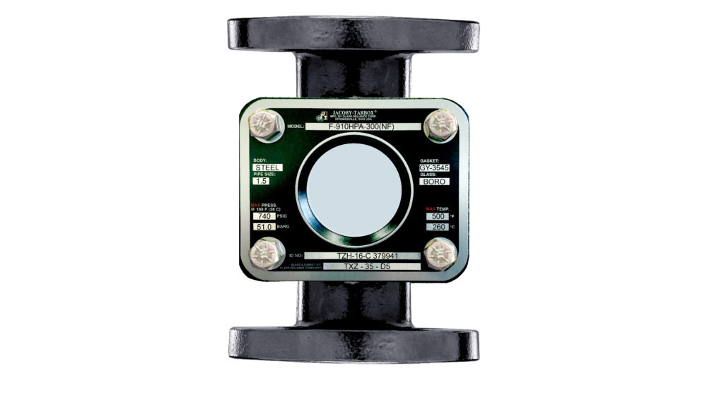 Jacoby-Tarbox sight flow indicator