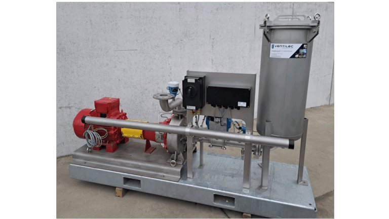 Lintmenger met galva bufferbunker en RVS kettingtransport