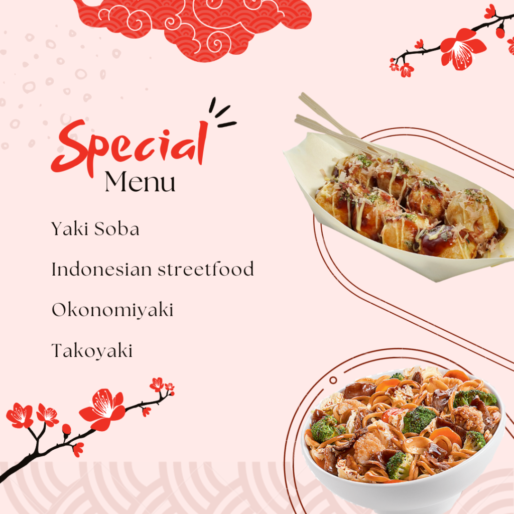 Try out Asian snacks at our Food Market