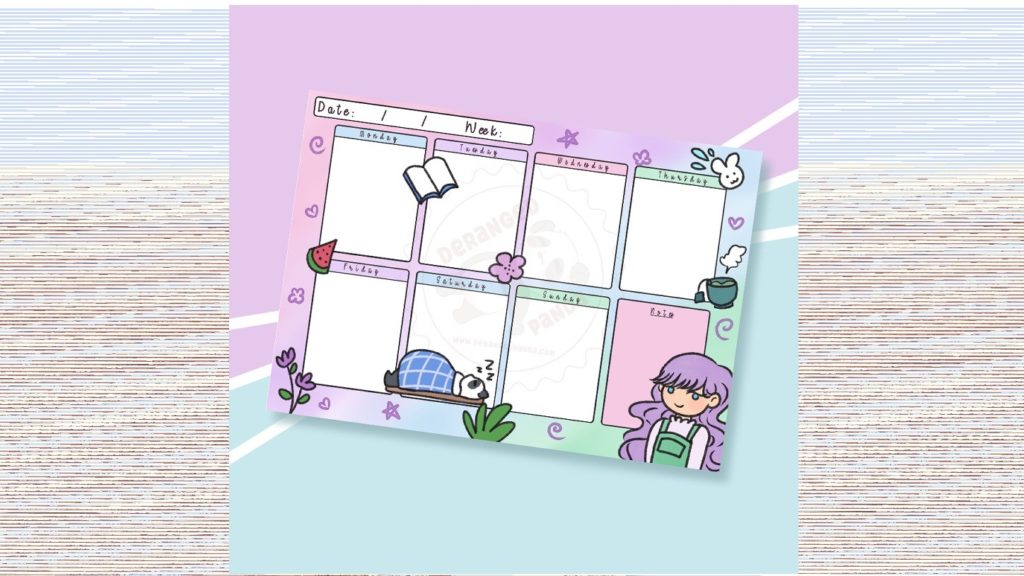 Weekly Planner Tear-off Notepad