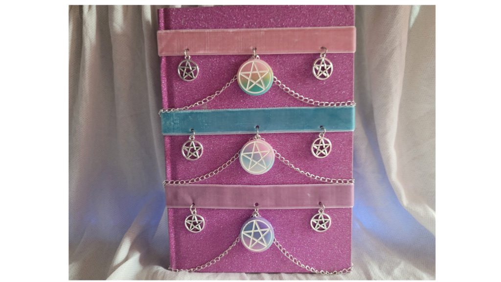 Pastel goth pentagram chokers