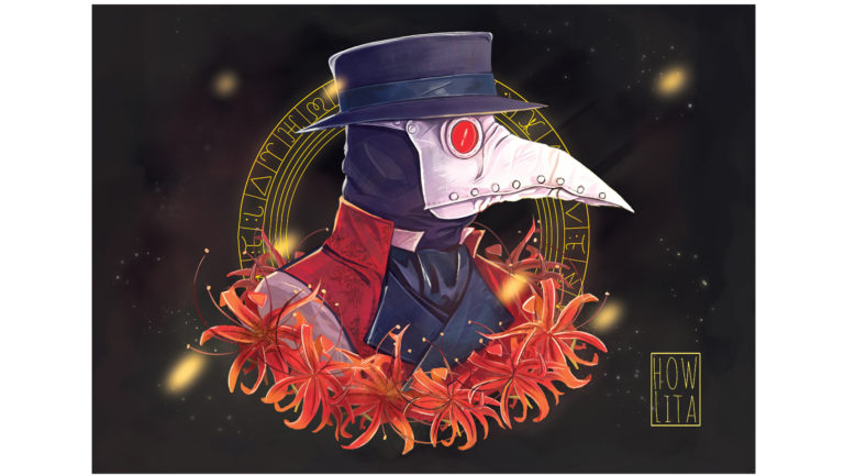 Plague doctor Golden Circle print