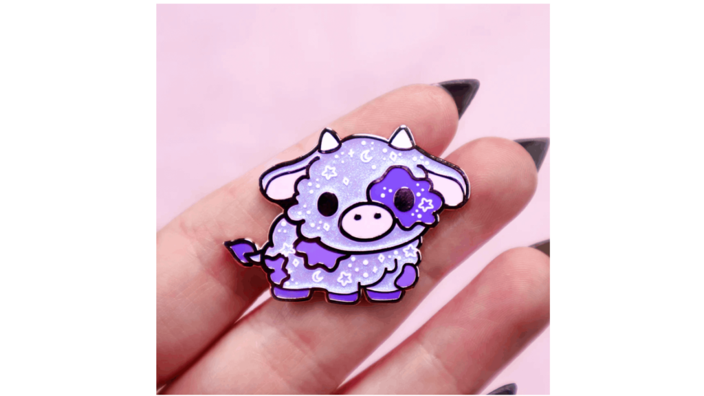 Galaxy Mini Moo enamel pin