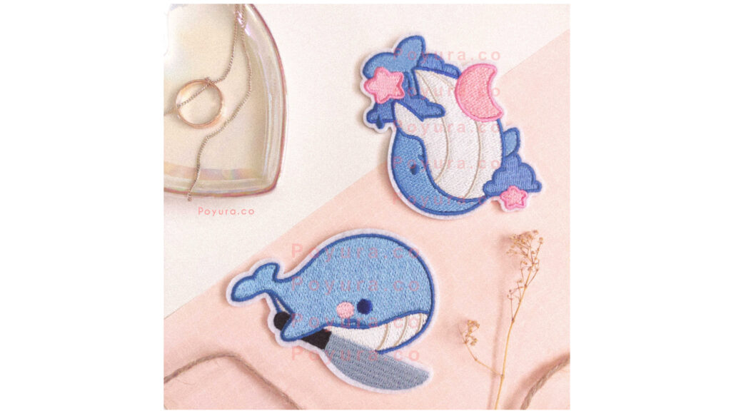 Whale Embroidery Patch