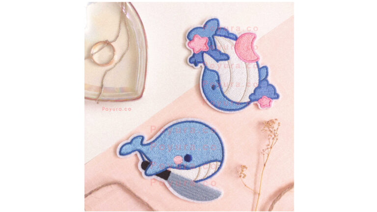 Whale Embroidery Patch