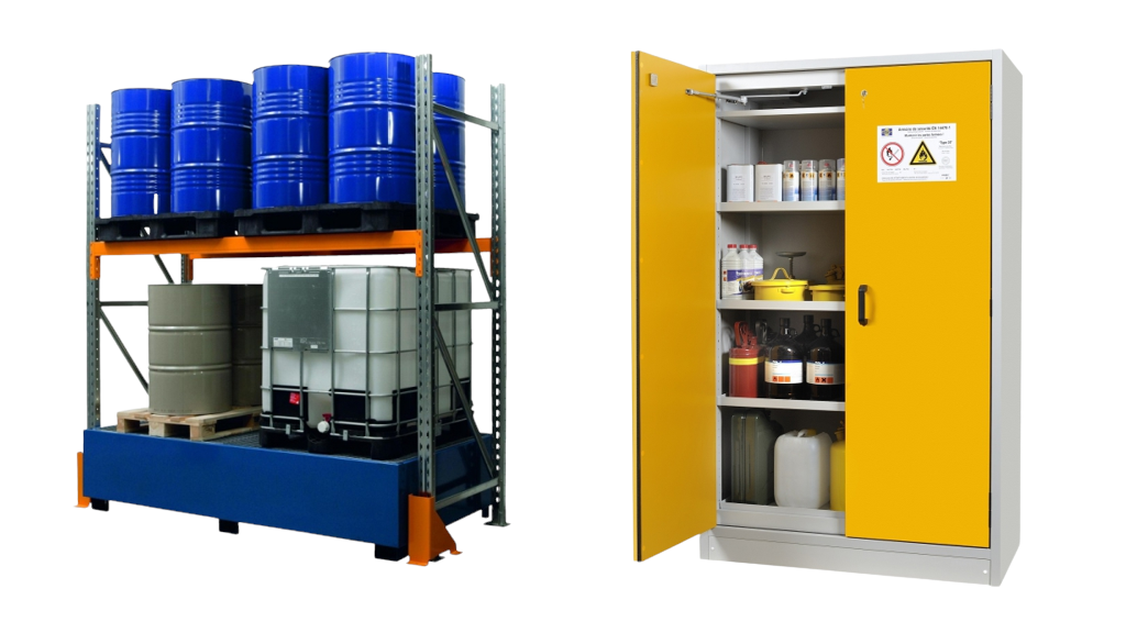 Metalen of polyethyleen opvangbakken voor gevaarlijke stoffen