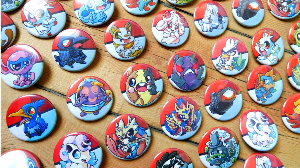 massive pokemon button collection