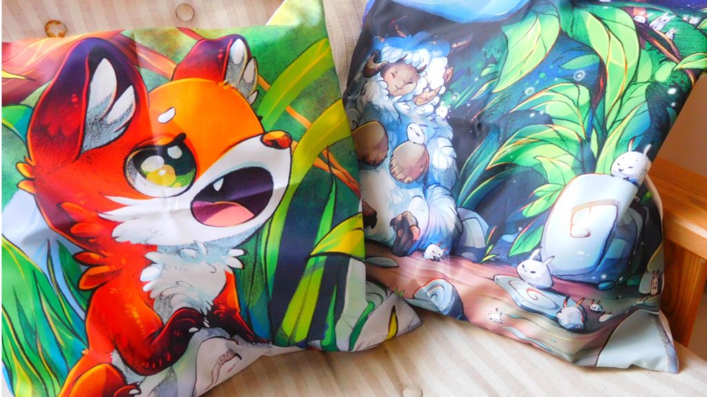 cute soft Pillow with original art!