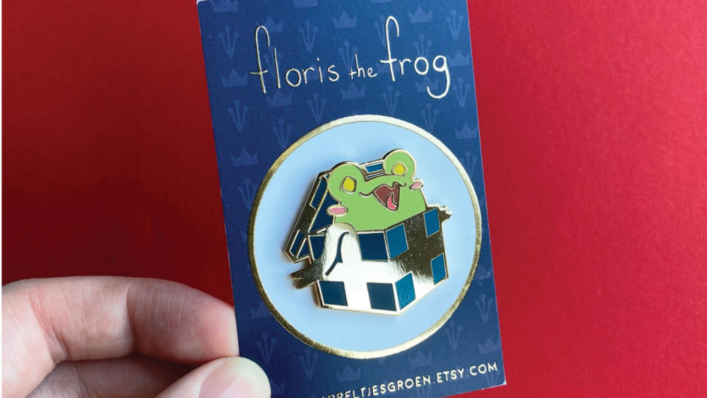 Present Floris the Frog Enamel Pin