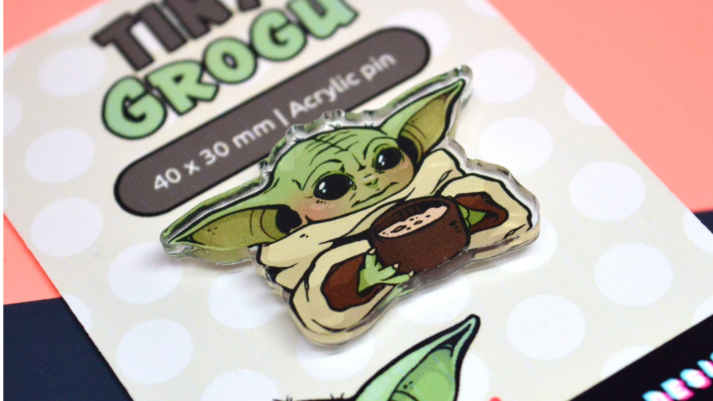 Tiny Grogu | Baby yoda | Acrylic pin