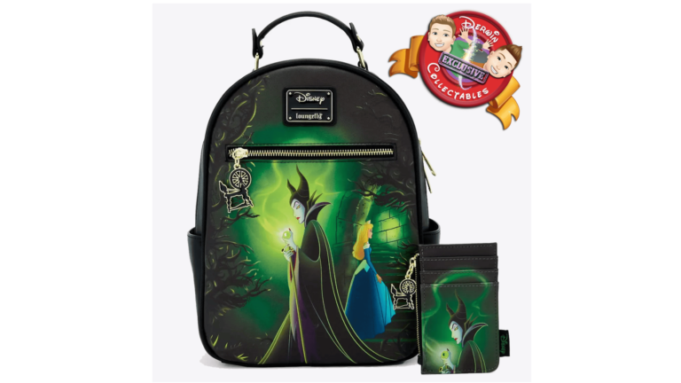 Loungefly – BL – Disney Sleeping Beauty Aurora & Maleficent Glow In The Dark Mini Backpack & Cardholder Set Derwin Collectables EMEA Exclusive