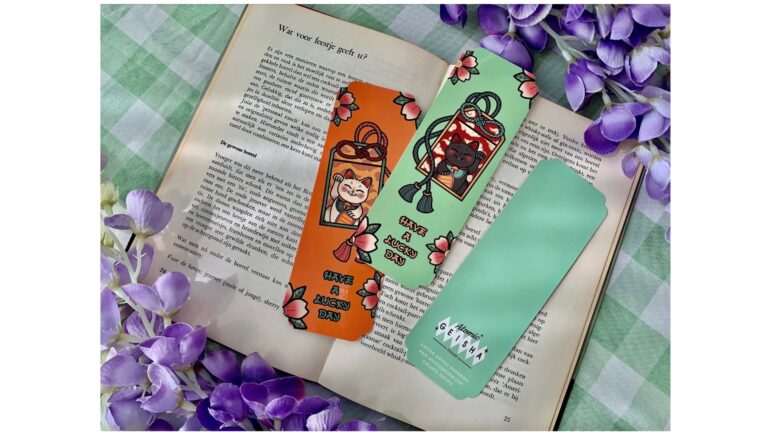 Set of 2 Omamori Cats Bookmarks