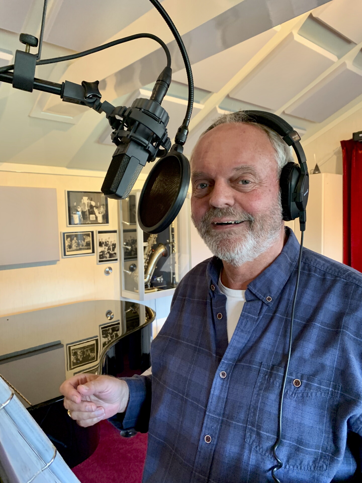 Bob van der Houven in opnamestudio