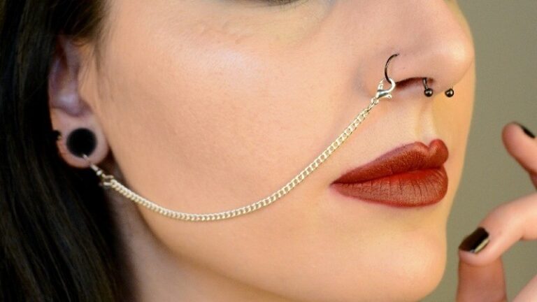 Handmade nose / lip to ear chains